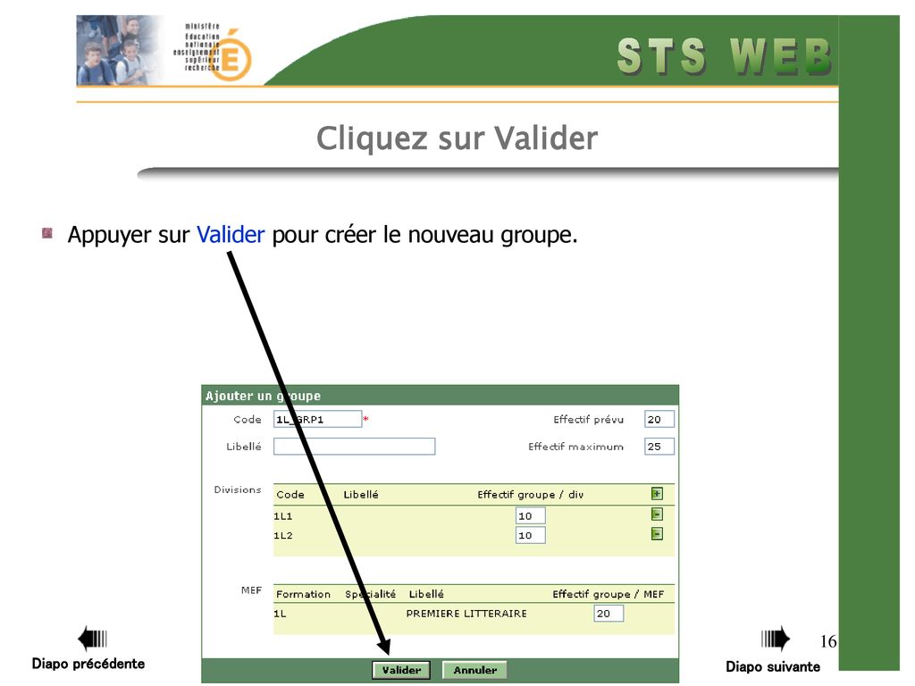 STSWEB Structures Divisions et groupes Créer un groupe ppt télécharger